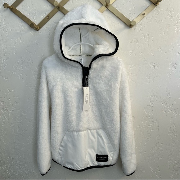 Calvin Klein Performance Fleece Pullover Hoodie - Girls Size 7/8 - Picture 4 of 5